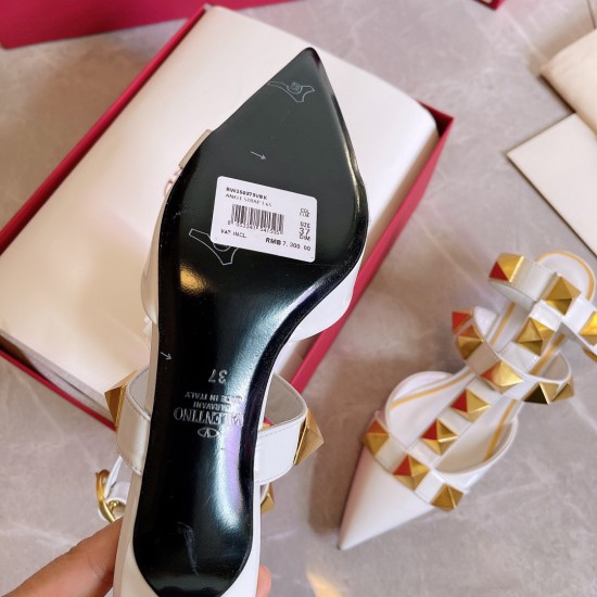 Replica Valentino 3310 V946 Buddha Luxury Replica Valentino Roman Stud Pumps 40Mm In White Calfskin Uk - 3310 - Buddha Luxury
