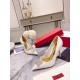 replica Valentino One Stud Pumps 100mm in White Nappa Leather with Crystal UK