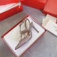 Replica Valentino 3277 V913 Buddha Luxury Replica Valentino Rockstud Caged Pumps 100Mm In Poudre Patent Leather Uk - 3277 - Buddha Luxury