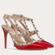 Replica Valentino 3278 V914 Buddha Luxury Replica Valentino Rockstud Caged Pumps 100Mm In Red Patent Leather Uk - 3278 - Buddha Luxury