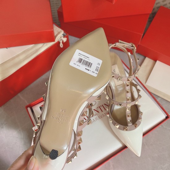 Replica Valentino 3279 V915 Buddha Luxury Replica Valentino Rockstud Caged Pumps 100Mm In White Patent Leather Uk - 3279 - Buddha Luxury