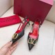 replica Valentino Vlogo Slingback Pumps 40mm In Black Leather UK