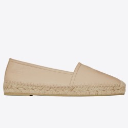 Saint Laurent Monogram Espadrilles In Beige Lambskin UK