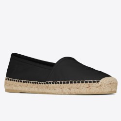 Saint Laurent Monogram Espadrilles In Black Lambskin UK