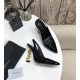 replica Saint Laurent Opyum Slingback Pumps 110mm With Gold Heel UK