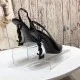 Replica Saint Laurent Opyum Slingback Pumps 110Mm With Black Heel Uk - 3235 - Buddha Luxury