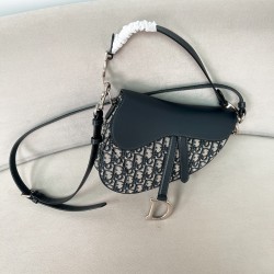Saddle Bag With Strap Blue Oblique Jacquard And Smooth Calfskin Uk