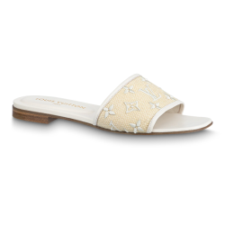 REVIVAL FLAT MULES IN WHITE - LVS55 UK