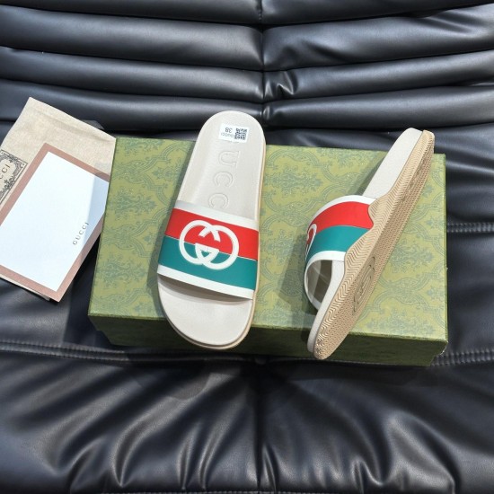 Replica Gucci 11686 GFR#11763 Buddha Luxury Replica Interlocking G Slide Sandals Red Green - Gcs64 Uk - 11686 - Buddha Luxury