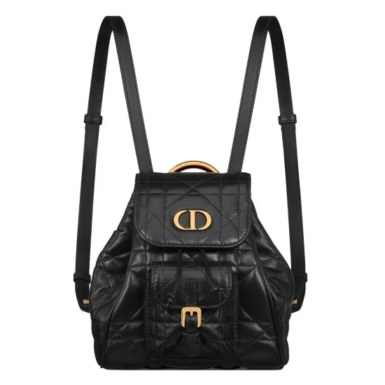 Replica Dior 13234 DFR#13943 Buddha Luxury Replica Small Caro Backpack Black Macrocannage Lambskin Uk - 13234 - Buddha Luxury