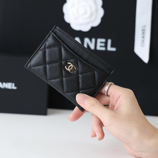 replica CLASSIC CARD HOLDER QUILTED CAVIAR BLACK UK