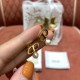 replica CD LOGO PEARL EARRINGS IN GOLD UK