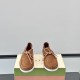 Marni Men's Brown Nubuck Boat Shoes Front Angle Marni Men's Brown Nubuck Leather Boat Shoes front view