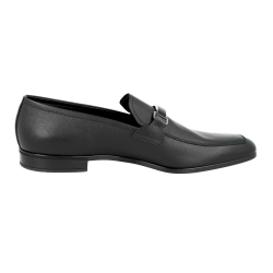 LOAFER SAFFIANO LEATHER LOGO IN BLACK - PD130 UK