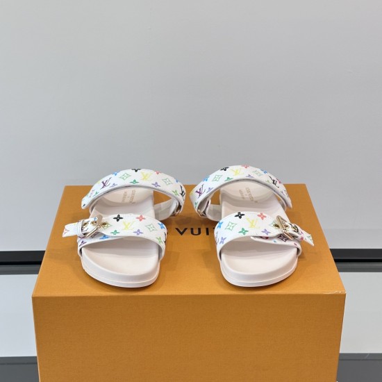 replica TAKASHI MURAKAMI BOM DIA FLAT COMFORT MULES IN WHITE - LVS95 UK