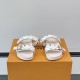 replica TAKASHI MURAKAMI BOM DIA FLAT COMFORT MULES IN WHITE - LVS95 UK