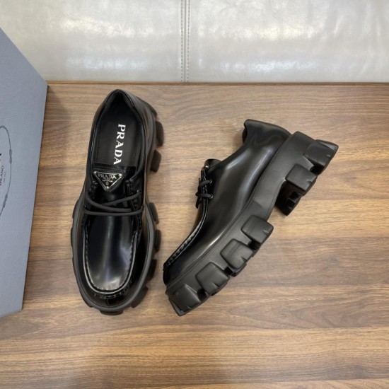 Replica MONOLITH LEATHER LACE-UP SHOES IN BLACK - PD151 UK replica MONOLITH LEATHER LACE-UP SHOES IN BLACK - PD151 UK