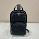 replica ENAMEL TRIANGLE-LOGO BACKPACK UK