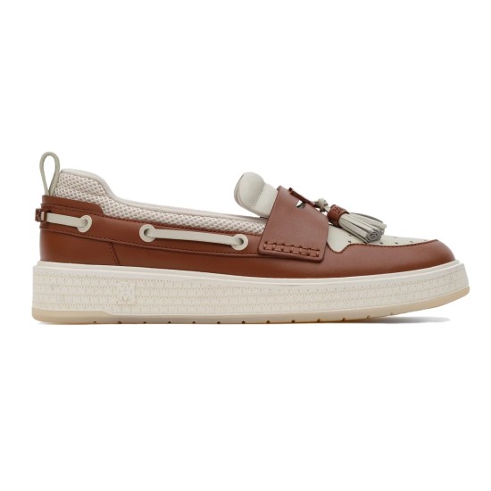 replica MA TASSLE HYBRID LOAFERS IN BROWN - RI65 UK