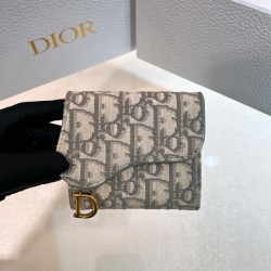 Saddle Lotus Wallet Gray Oblique Jacquard Uk