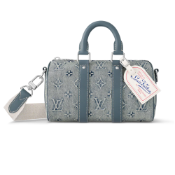 KEEPALL BANDOULIERE 25 MONOGRAM WASHED DENIM M22762 UK