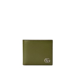 Gg Marmont Leather Bi-Fold Wallet Olive Green Uk