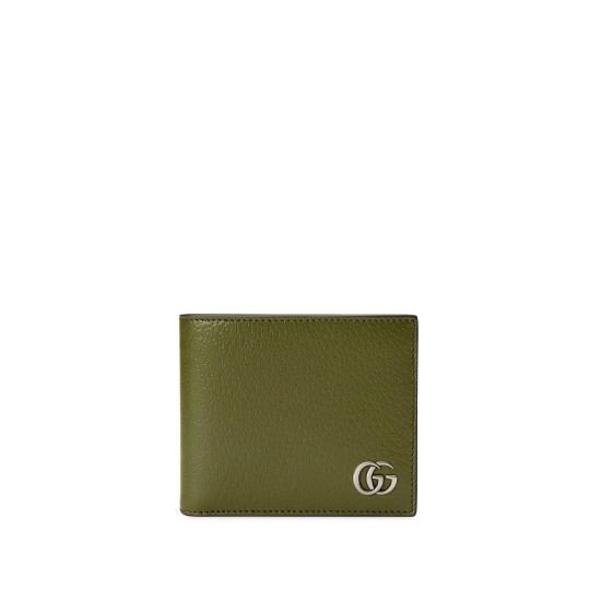 replica GG MARMONT LEATHER BI-FOLD WALLET OLIVE GREEN UK