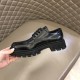 replica LEATHER LACE UP SHOES IN BLACK - LV463 UK