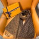 replica MONOGRAM SCARF IN BROWN UK