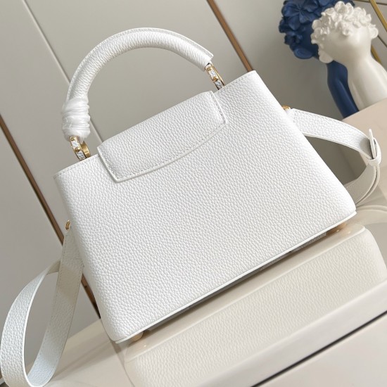 Replica Capucines Bb Bag White Taurillon Leather M12279 Uk - 13676 - Buddha Luxury