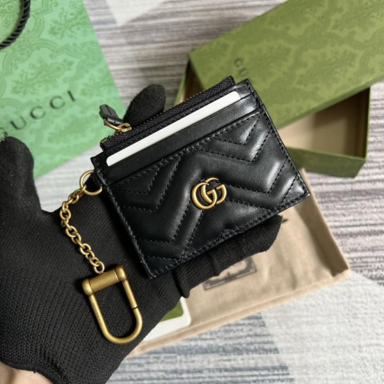 Replica GG MARMONT KEYCHAIN WALLET BLACK LEATHER UK replica GG MARMONT KEYCHAIN WALLET BLACK LEATHER UK