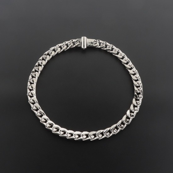 replica CHAIN LINKS NECKLACE ENGRAVED MONOGRAM SILVER UK