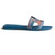 Replica Hermes 14903 HFR#8097 Buddha Luxury Replica Oran Sandals In Blue And Orange - Hs21 Uk - 14903 - Buddha Luxury