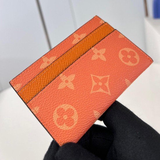 replica DOUBLE CARD HOLDER ORANGE TAIGARAMA LEATHER M31060 UK