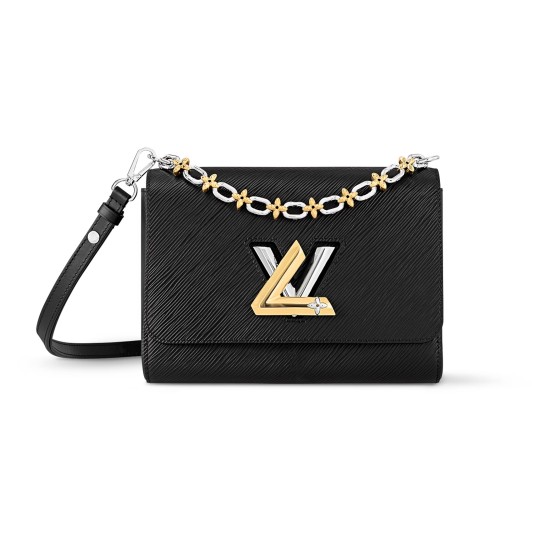 replica TWIST MM LV BLOOM HANDBAG BLACK EPI COWHIDE LEATHER M24044 UK