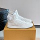 replica HIGH TOP SNEAKERS IN WHITE - LV742 UK