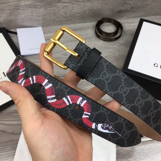 Replica LEATHER BELT WITH KINGSNAKE - B74 UK replica LEATHER BELT WITH KINGSNAKE - B74 UK