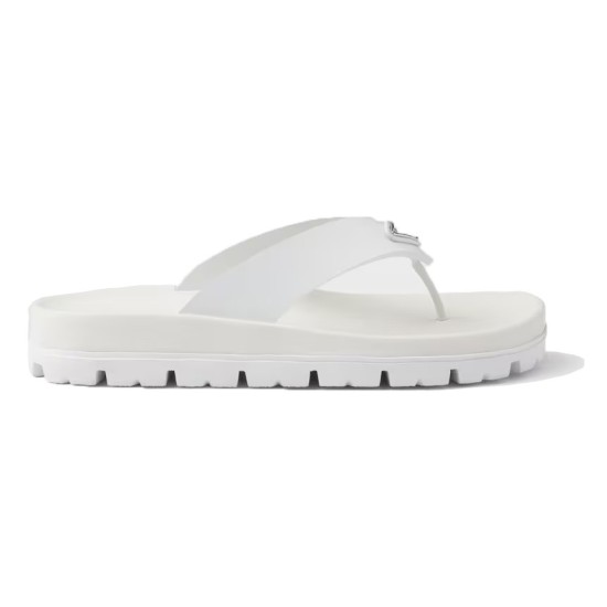replica RUBBER THONG SANDALS IN WHITE - PDS25 UK