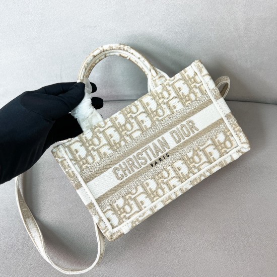Replica Dior 13209 DFR#13979 Buddha Luxury Replica Mini Book Tote Beige Toile De Jouy Reverse Embroidery Uk - 13209 - Buddha Luxury