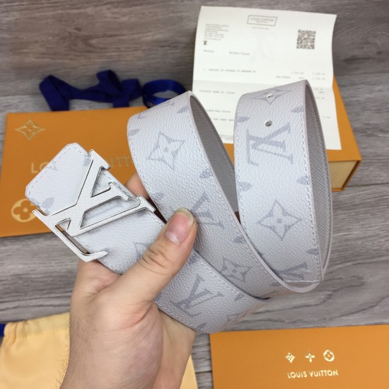replica MENS INITIALES 40MM REVERSIBLE BELT WHITE - B89 UK