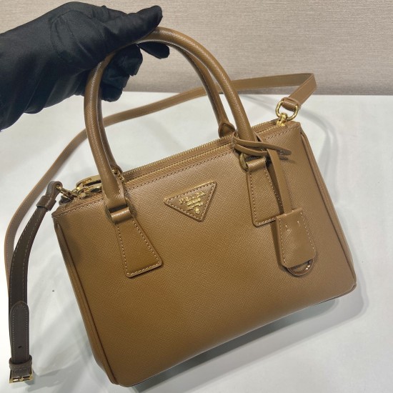 Replica Prada 14176 PFR#13158 Buddha Luxury Replica Small Galleria Saffiano Leather Bag In Brown Uk - 14176 - Buddha Luxury