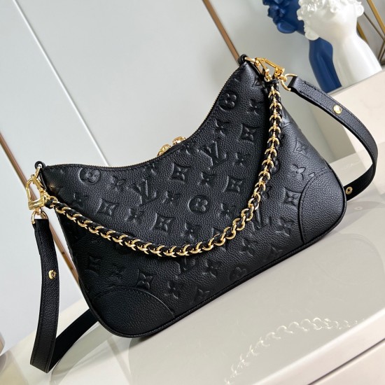 Replica L Women CrossBody and Shoulder Boulogne Bag Black Monogram Empreinte M12930 Uk