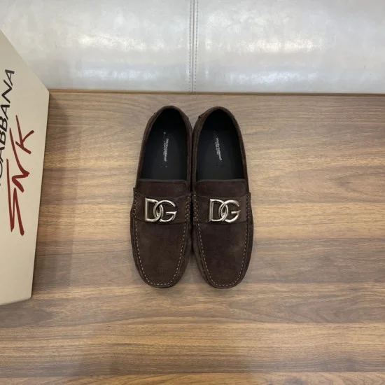 Replica Dolce & Gabbana 11090 DFR#12654 Buddha Luxury Replica Suede Driver Shoes In Brown - Gd208 Uk - 11090 - Buddha Luxury
