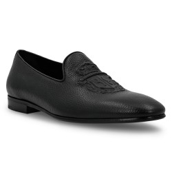 CREST LOAFERS IN BLACK UK
