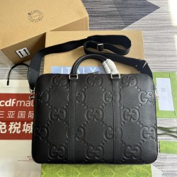 JUMBO GG BRIEFCASE BLACK LEATHER UK