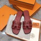 Replica Hermes 14888 HFR#8850 Buddha Luxury Replica Oran Sandals Rouge Feu - Hs41 Uk - 14888 - Buddha Luxury