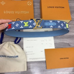 Blue Denim 'New Wave' Belt - B173 Uk Blue Denim 'New Wave' Belt - B173 Uk