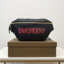 LOGO PRINTED LEATHER BUMBAG BLACK UK LOGO PRINTED LEATHER BUMBAG BLACK UK