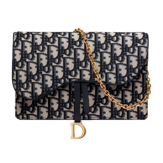 replica SADDLE POUCH BLUE OBLIQUE JACQUARD UK