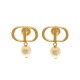 replica CD LOGO PEARL EARRINGS IN GOLD UK